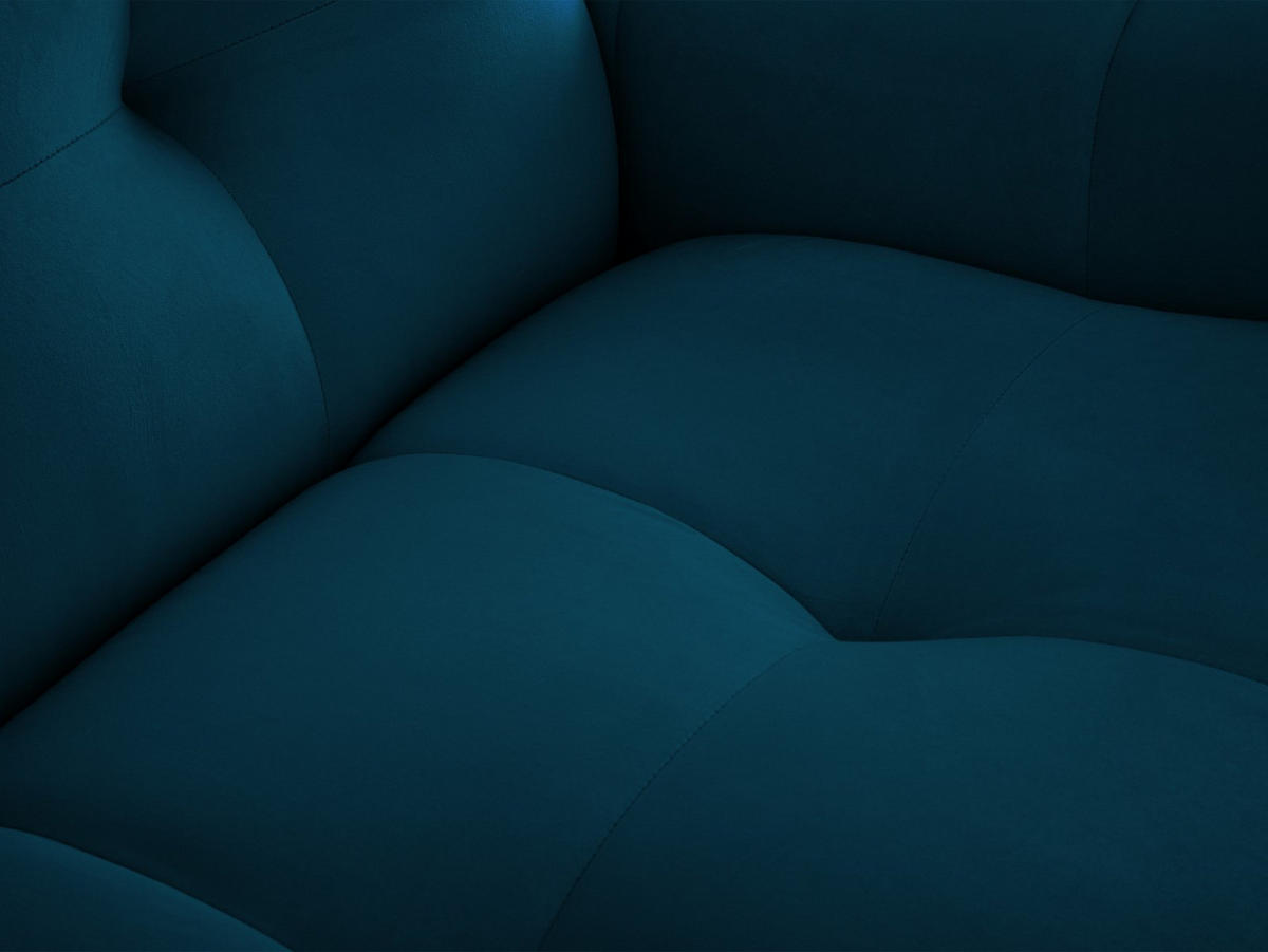 SOFA Kendal aus Samt marineblau 4 Sitzplätze - Blau, Textil (255/79/103cm) - Micadoni