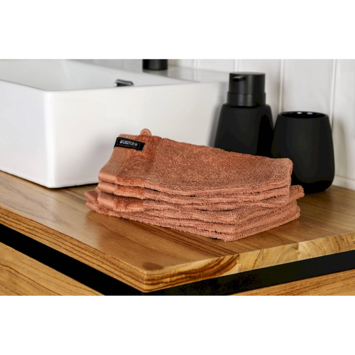 WASCHHANDSCHUH SENSE-6 - Rostfarben, Textil (16/21cm) - Schöner Wohnen