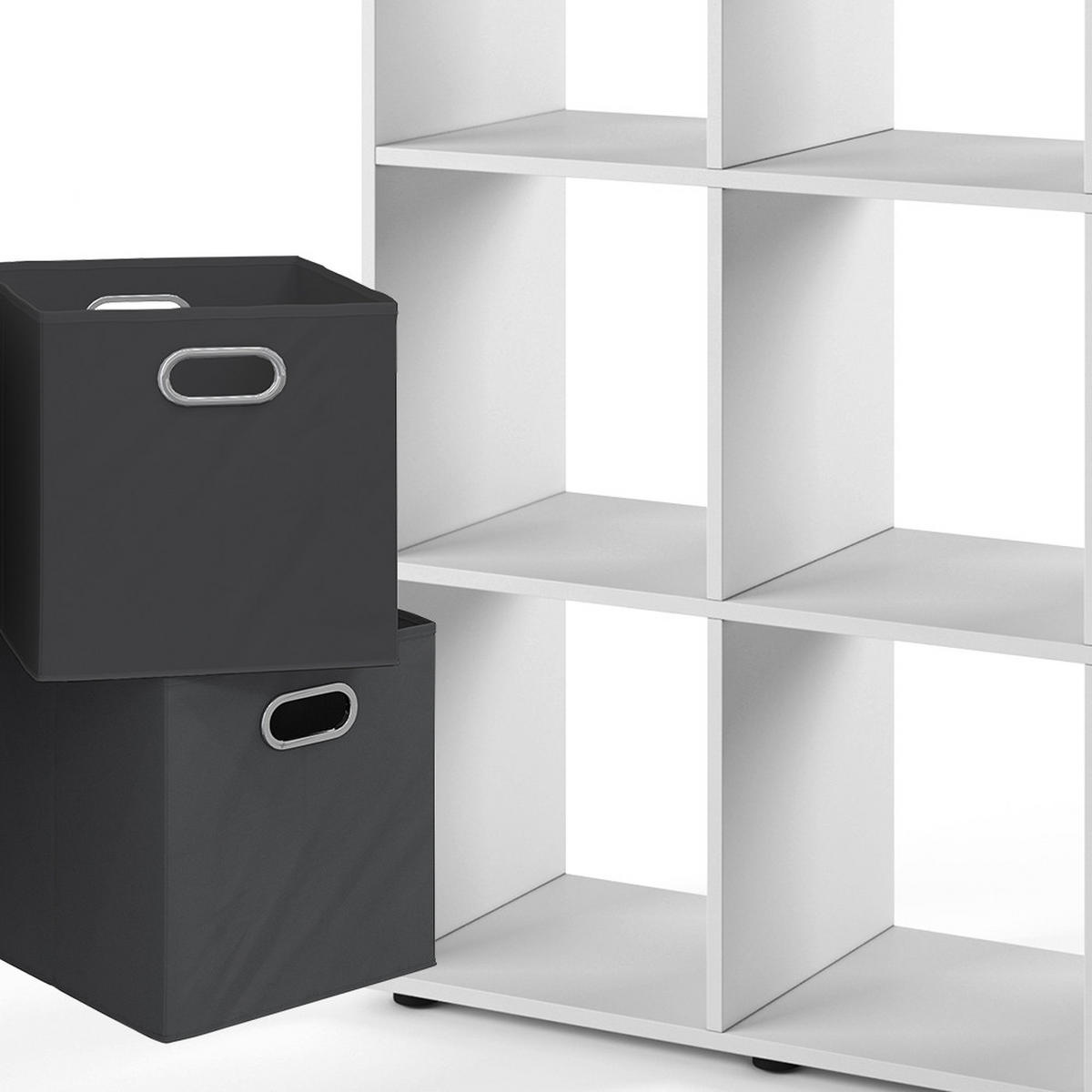 RAUMTEILER Karree Weiß 138.5 x 142.5 cm mit 4 Faltboxen - Weiß, Holzwerkstoff (138.5/142.5/29cm) - Vicco