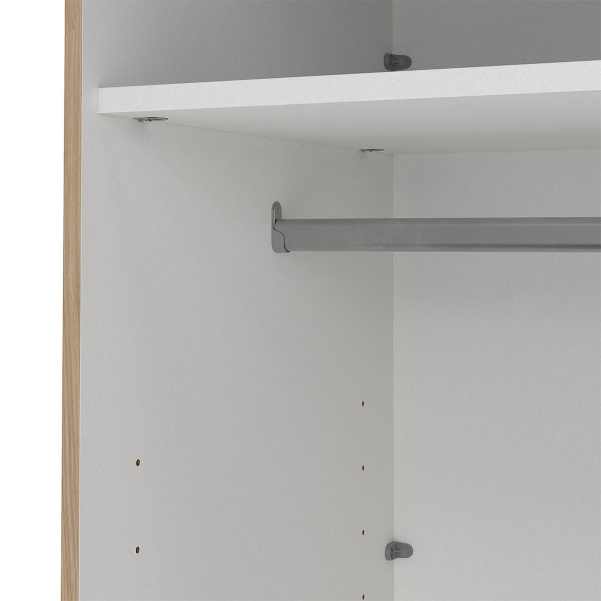 SCHIEBETÜRENSCHRANK, Bergamo, Eiche, Holzwerkstoff, 139 x 67 x 221 cm - Eichefarben, Holzwerkstoff (139/221/67cm) - ebuy24
