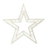 LED-DEKORATION Stern aus Draht 50 cm - Goldfarben, Metall (8/38/38cm) - Home Styling Collection