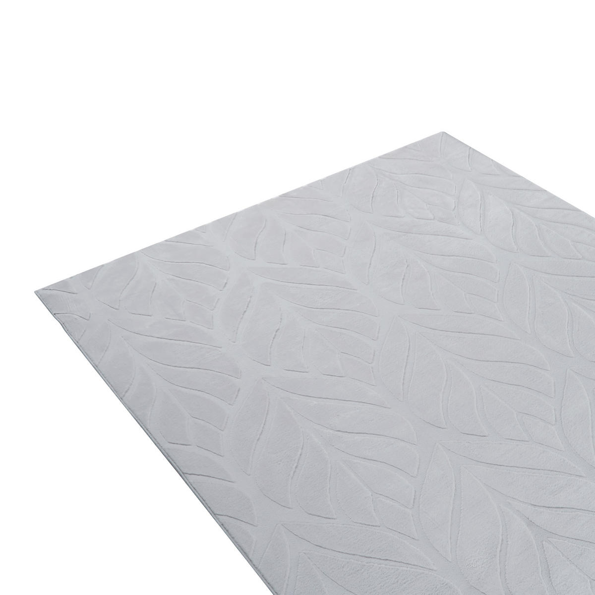 KUNSTFELLTEPPICH Hellgrau 160/160 cm Mitchell - Hellgrau/Grau, Kunststoff (160/160cm) - Beliani