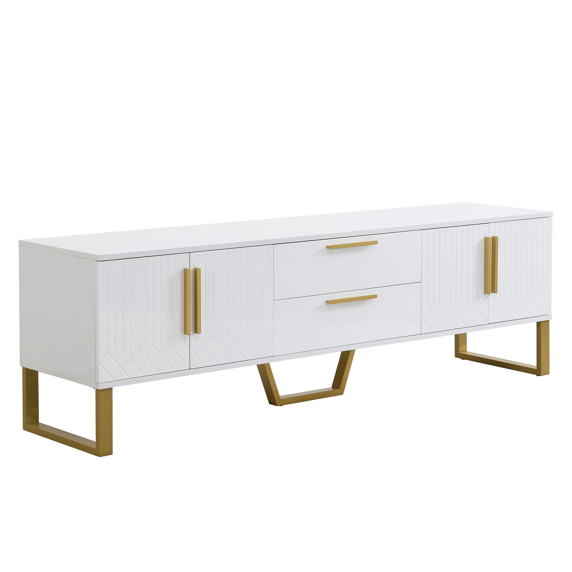 LOWBOARD Weiß 170/40/53.5 cm - Weiß, Holzwerkstoff (40/53.5/170cm) - Urban Meuble