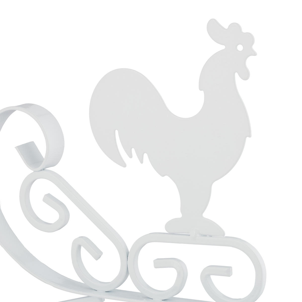 2XKUKICA za saksije - bijela, metal (25.5/30/2cm) - Relaxdays