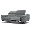 RELAXSOFA FIERO 3-Sitzer mit 1 Relaxfunktion, grau - Schwarz/Grau, Holzwerkstoff/Textil (212/82/103cm) - Courtois Laville