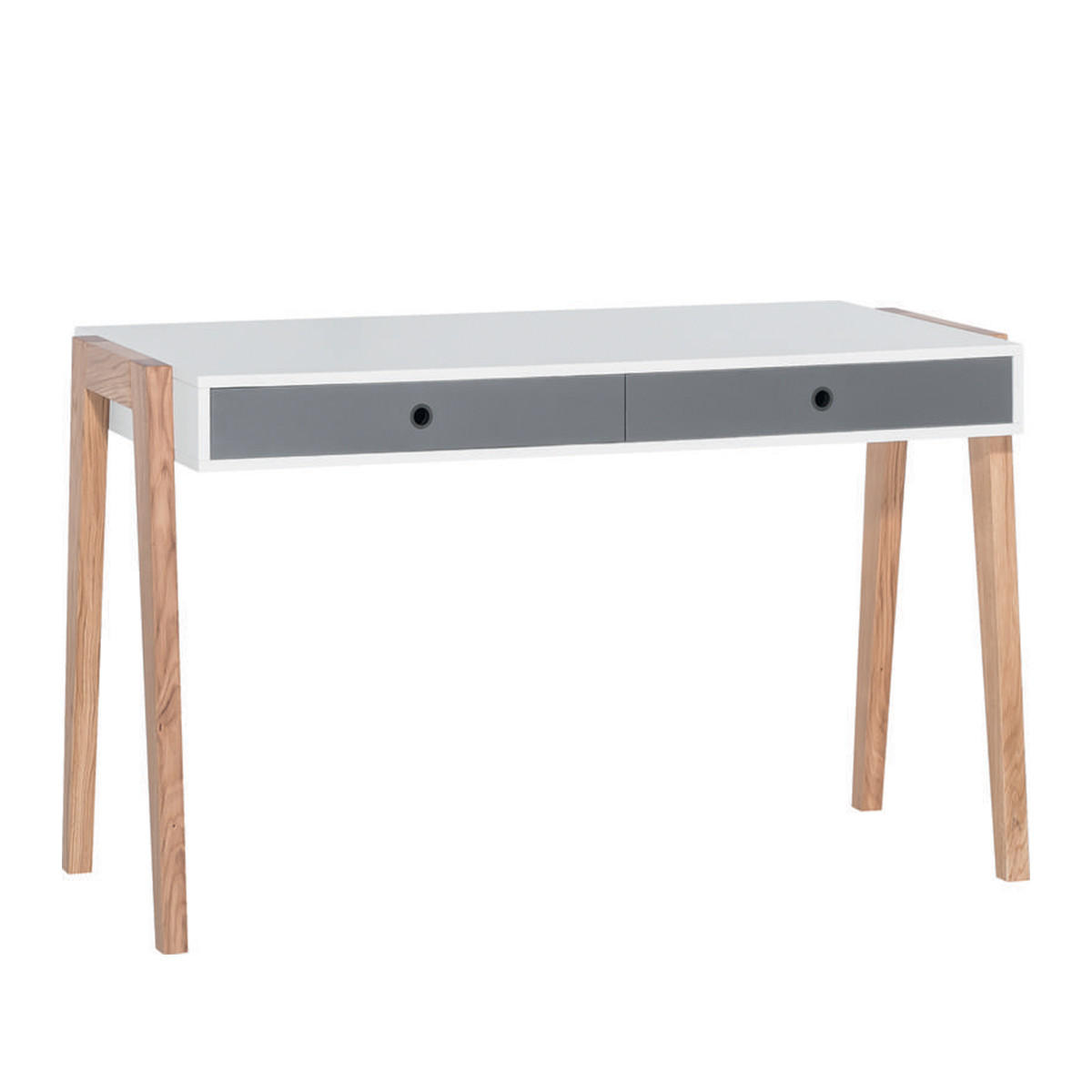 SCHREIBTISCH Grau - Grau, Holzwerkstoff (128/60/76cm) - Petits-meubles