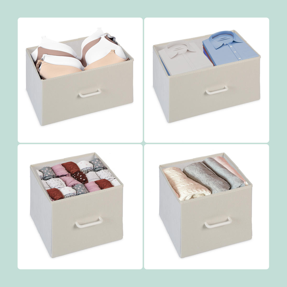 KOMMODE - Beige/Weiß, Holzwerkstoff/Kunststoff (100/85/30.5cm) - Relaxdays