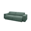 SOFA RANI Smaragdgrün Cord - Smaragdgrün/Schwarz, Kunststoff/Textil (256/71/101cm) - KAWOLA