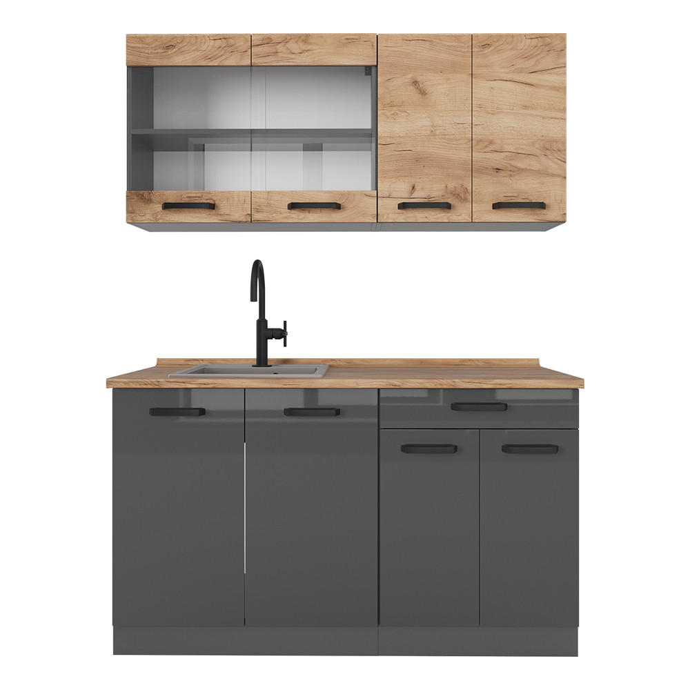 Honigeiche/Anthrazit, Holzwerkstoff (140/81.6/60cm) - Vicco