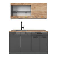 Honigeiche/Anthrazit, Holzwerkstoff (140/81.6/60cm) - Vicco