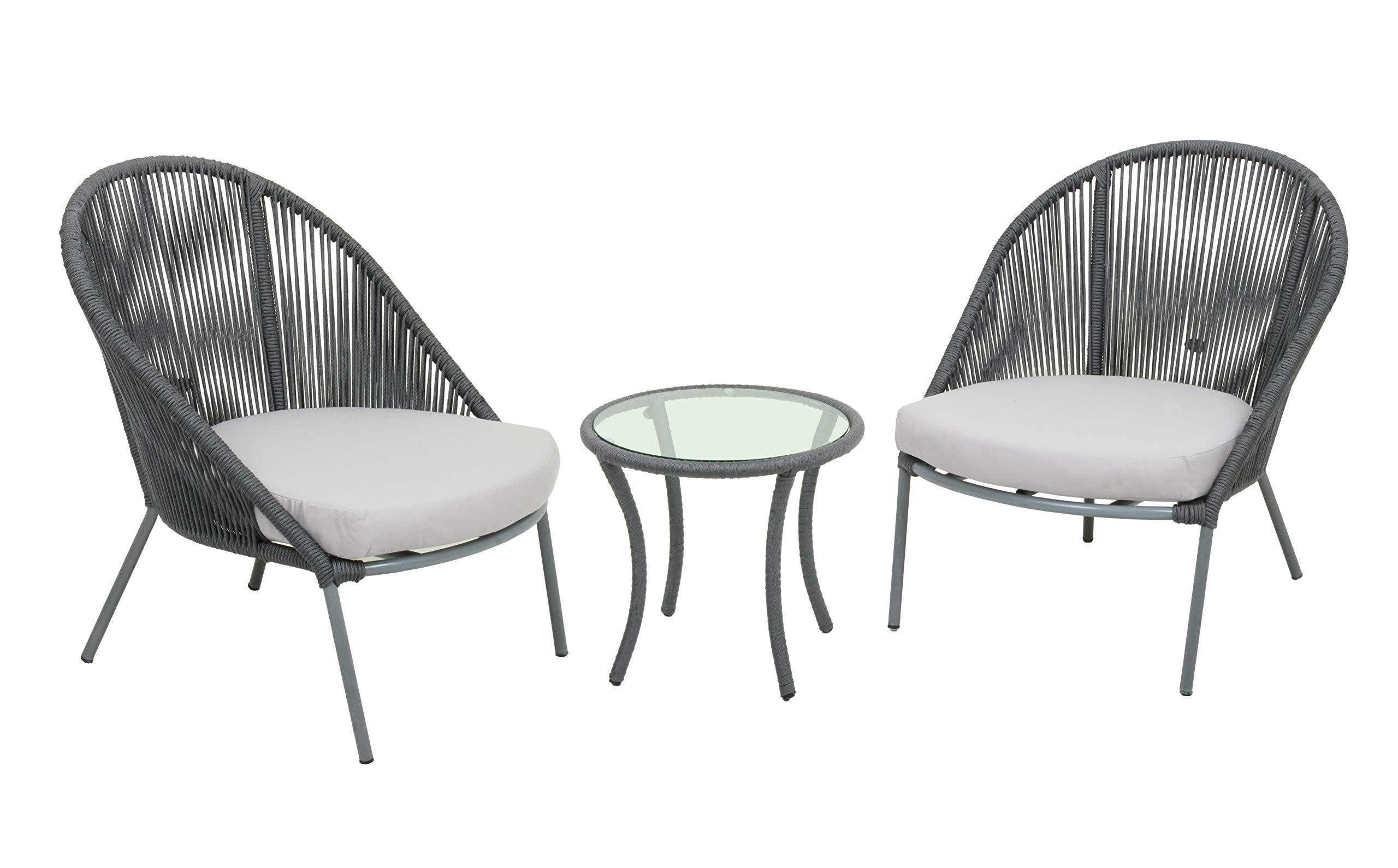 Deluke Balkonmöbel-Set Schwarz