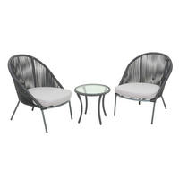 BALKONMÖBEL-SET Lars Balkon-Set - Schwarz, Kunststoff - DELUKE