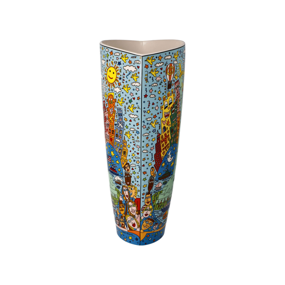 VASE James Rizzi - The Big Apple is Big on Liberty, Porzellan, Bunt, 28 cm - Multicolor, Keramik (28cm) - Goebel