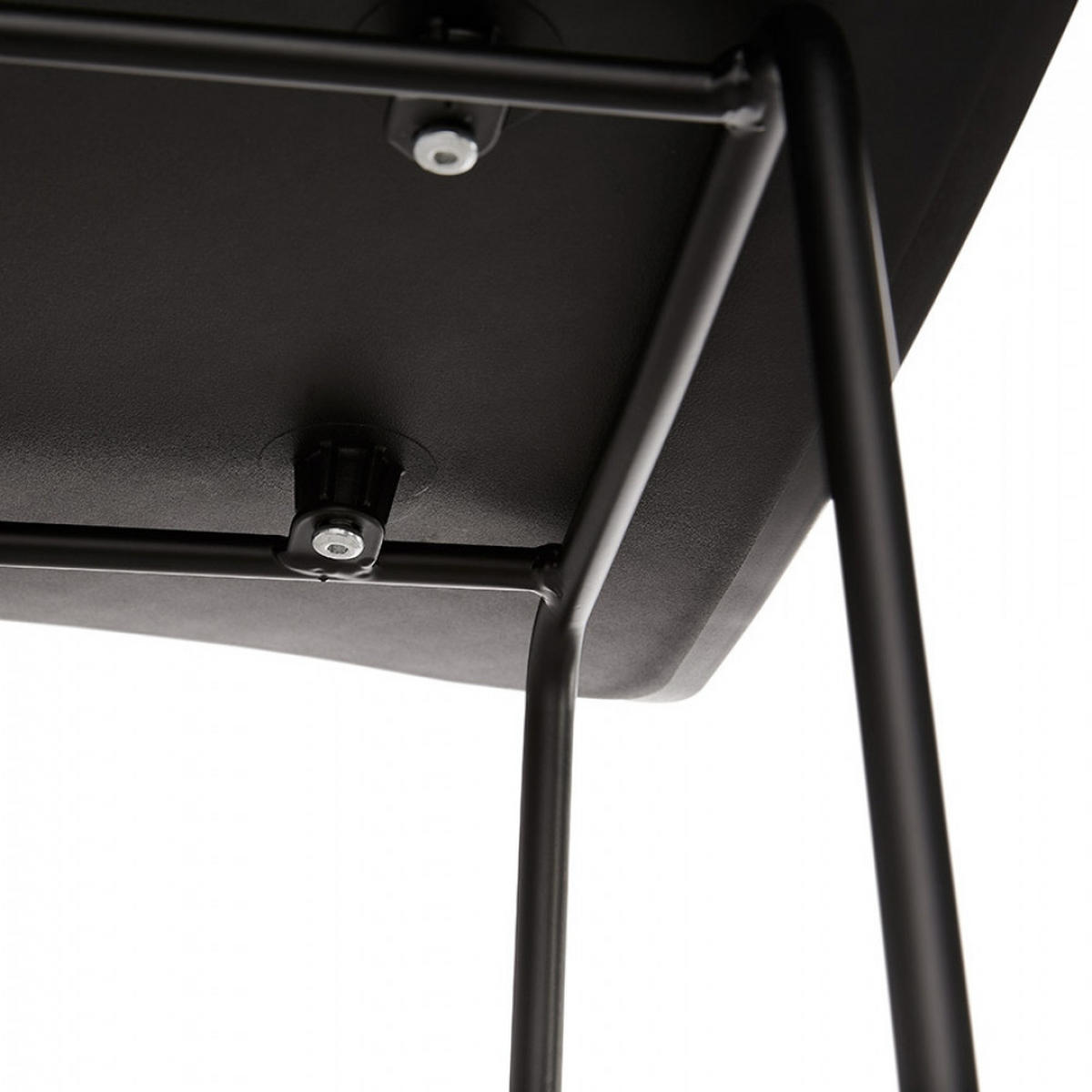 BARHOCKER Schwarz 50.5x95x53cm - Schwarz, Kunststoff/Metall (50.5/95/53cm) - AlterEgo