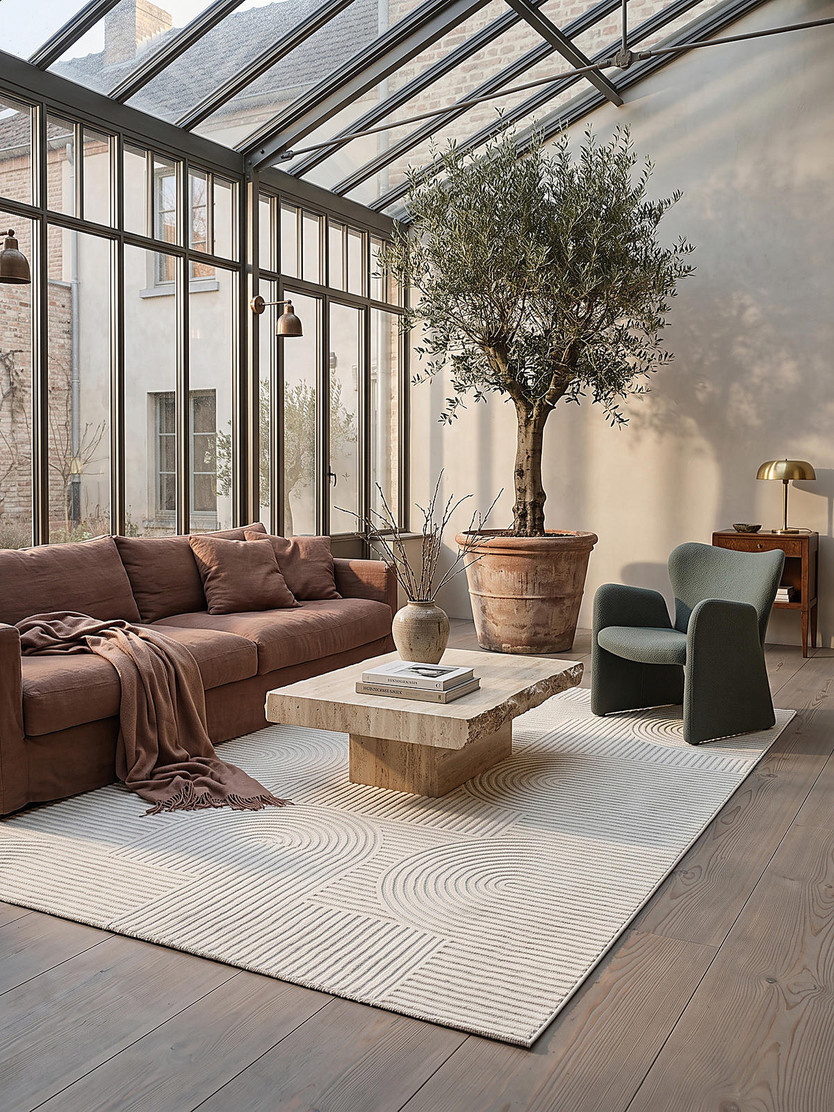 TEPPICH Kurzflor ERESMA Geometrisch Polyester Creme 160 x 230 cm - Creme, Textil (160/230cm) - KADIMA DESIGN