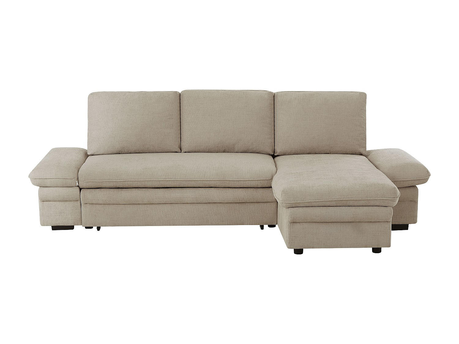 SCHLAFSOFA - 4 Personen - Stoff - Beige - - Beige, Textil (258/85/146cm) - Vente-Unique
