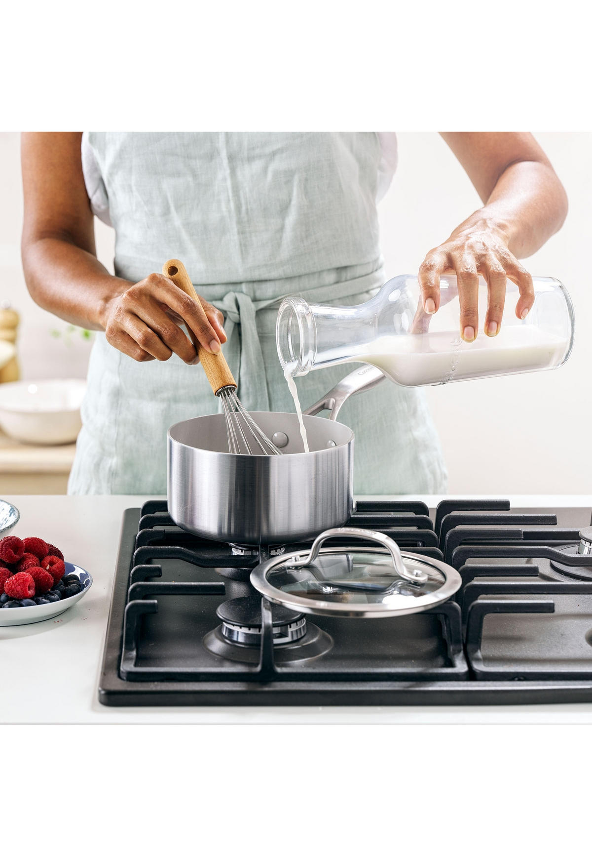 KOCHGESCHIRR-SET Venice Pro Evershine 7er Set - Silberfarben, Metall - GreenPan