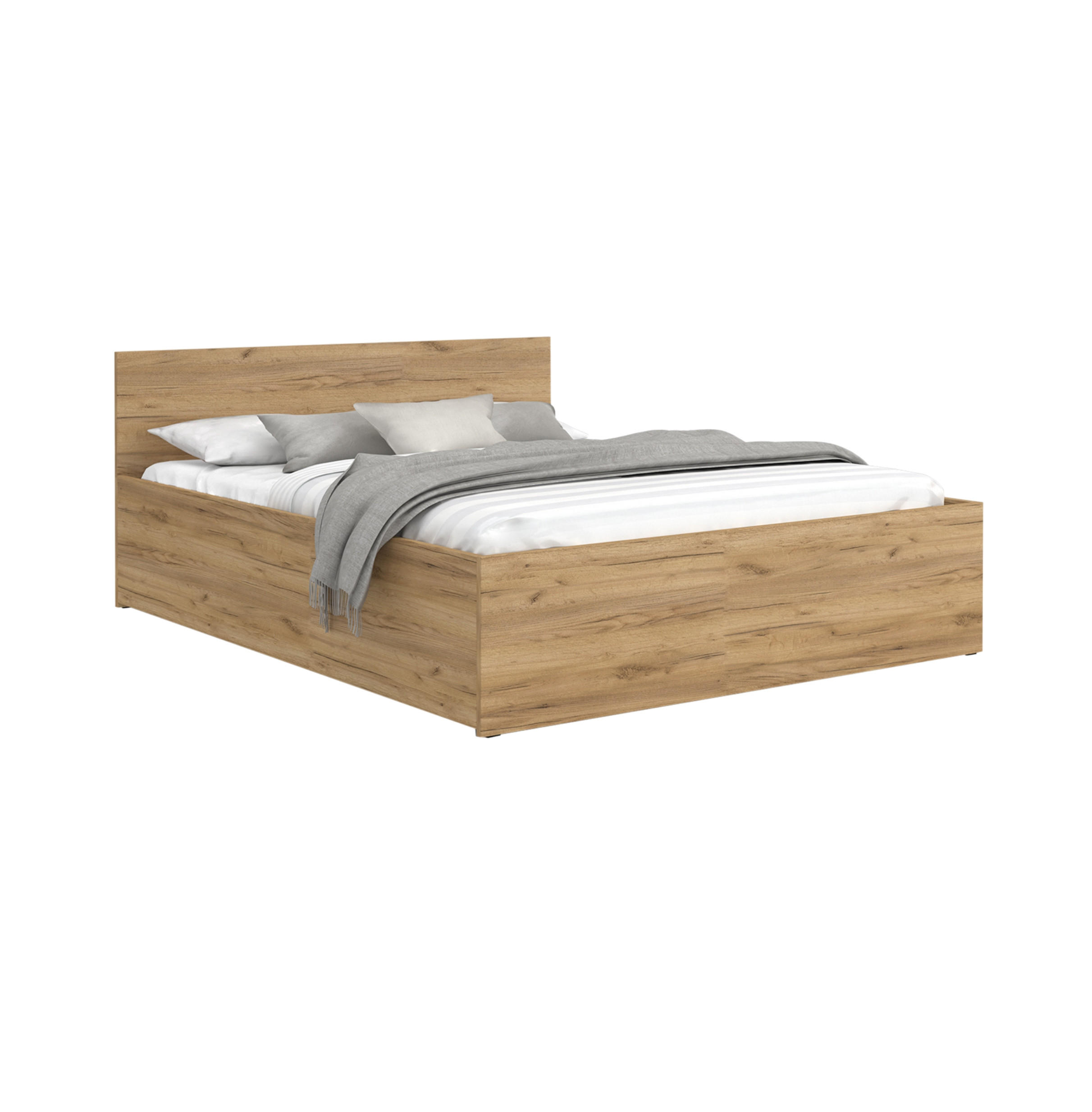 DOPPELBETT Sydney LUX 140x200 cm, Eichenfarbe - Braun, Textil (140/200cm) - Fedve