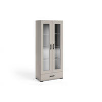 VITRINENSCHRANK ALBANO 186 x 80 cm Kaschmir - Kaschmir, Holzwerkstoff (80/186/40cm) - MASSENO