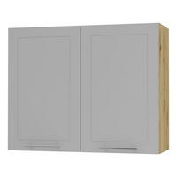 KÜCHENHÄNGESCHRANK Kvantum W3/90 Dust Grey Matt / Eiche Artisan Matt 90 / 32,5 / 72cm - Eiche Artisan/Grau, Holz/Holzwerkstoff (90/72/32.5cm) - Feldmann-Wohnen