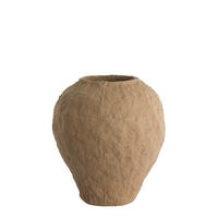 VAZE Pantoja Braun 45/45/50 cm - Braun, Kunststoff (50cm) - Light & Living
