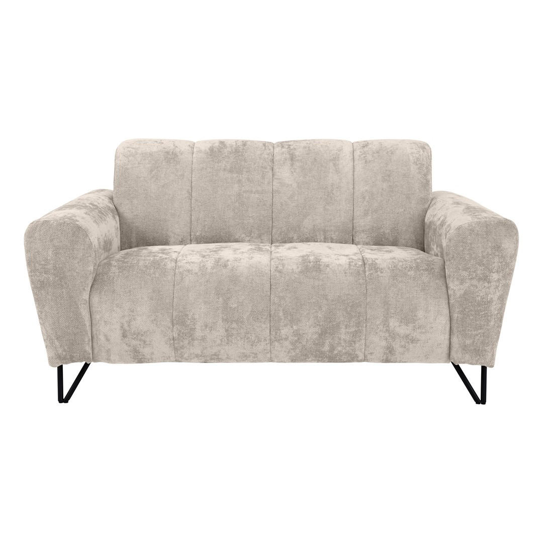 2-SITZER SOFA Volare beige - Beige/Schwarz, Textil/Metall (160/83/98cm) - Beautysofa