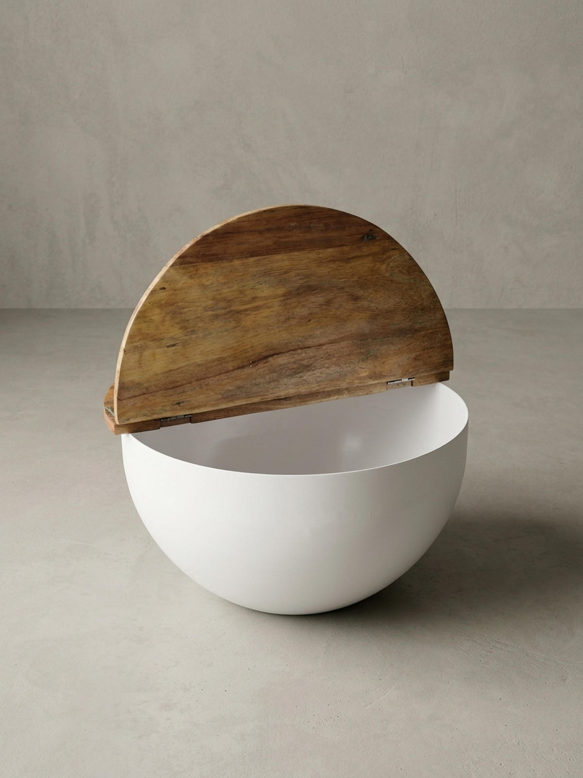 COUCHTISCH Industrie Stil mit klappbarer Tischplatte, Aufbewahrung, Massivholz, Metallkörper, Weiß 60x60x34 cm - Weiß, Holz/Metall (60/60/34cm) - KADIMA DESIGN