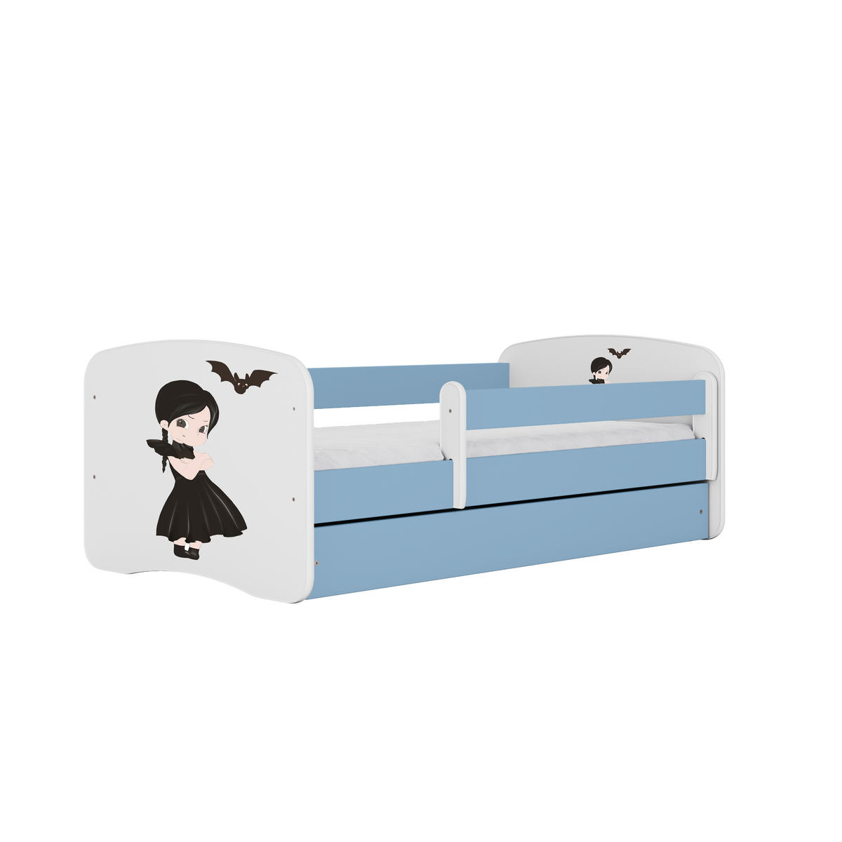 KINDERBETT Wednesday mit Schublade 140/70 80/61/144 - Blau, Holzwerkstoff (70/140cm) - RAUMHIRSCH FURNITURE