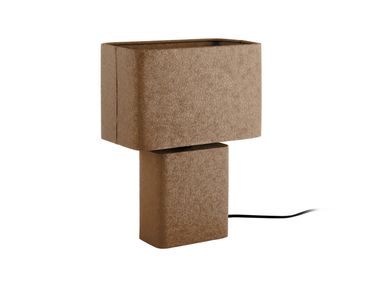 TISCHLAMPE Boaz Recto - Braun - 24/14/33 cm - Braun, Metall (24/14/33cm) - Leitmotiv