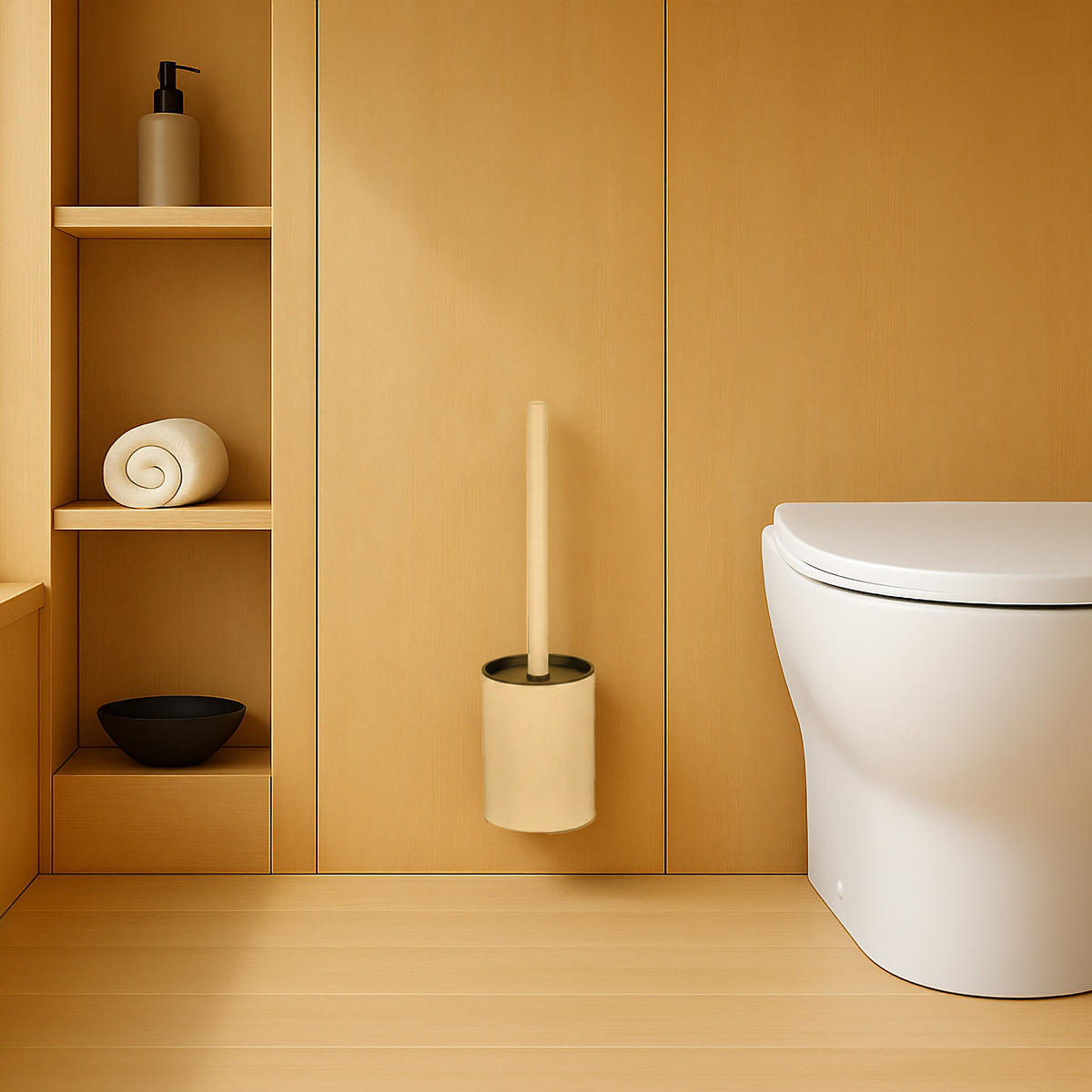 TOALETNÍ štětka - bílá, kov/plast (9/38.5/10cm) - Relaxdays