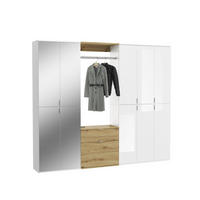 GARDEROBE Nexus 4-tlg. (B/H/T: ca. 213/193/34 cm) in Weiß / Artisan Eiche /weiß hochglanz - Weiß Hochglanz, Holzwerkstoff (213/193/34cm)