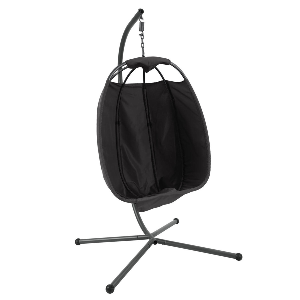 HÄNGESESSEL NELLY Dunkelgrau - Dunkelgrau, Metall (105/195/105cm) - SVITA