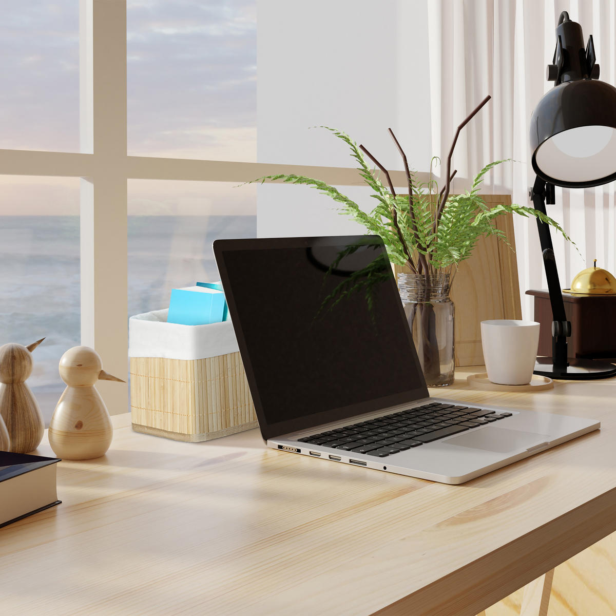 4XAUFBEWAHRUNGSKORB - Hellbraun, Holz/Holzwerkstoff (32/17.5/22cm) - Relaxdays