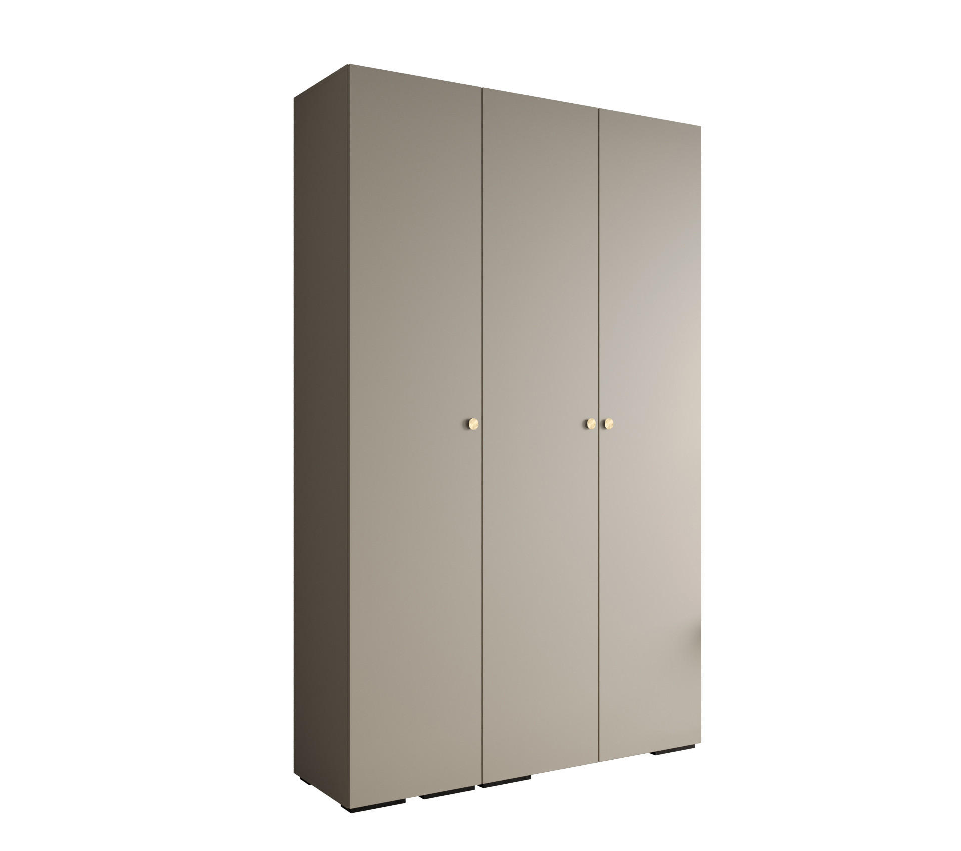 DREHTÜRENSCHRANK 236.7/150/47 3-türig - Kaschmir/Goldfarben, Holz/Metall (150/236.7/47cm) - Abiks Möbel