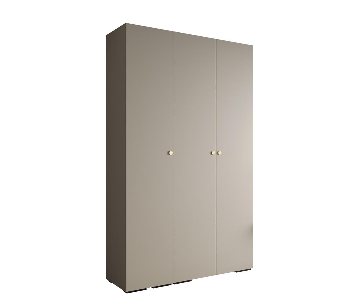 DREHTÜRENSCHRANK 236.7/150/47 3-türig - Kaschmir/Goldfarben, Holz/Metall (150/236.7/47cm) - Abiks Möbel