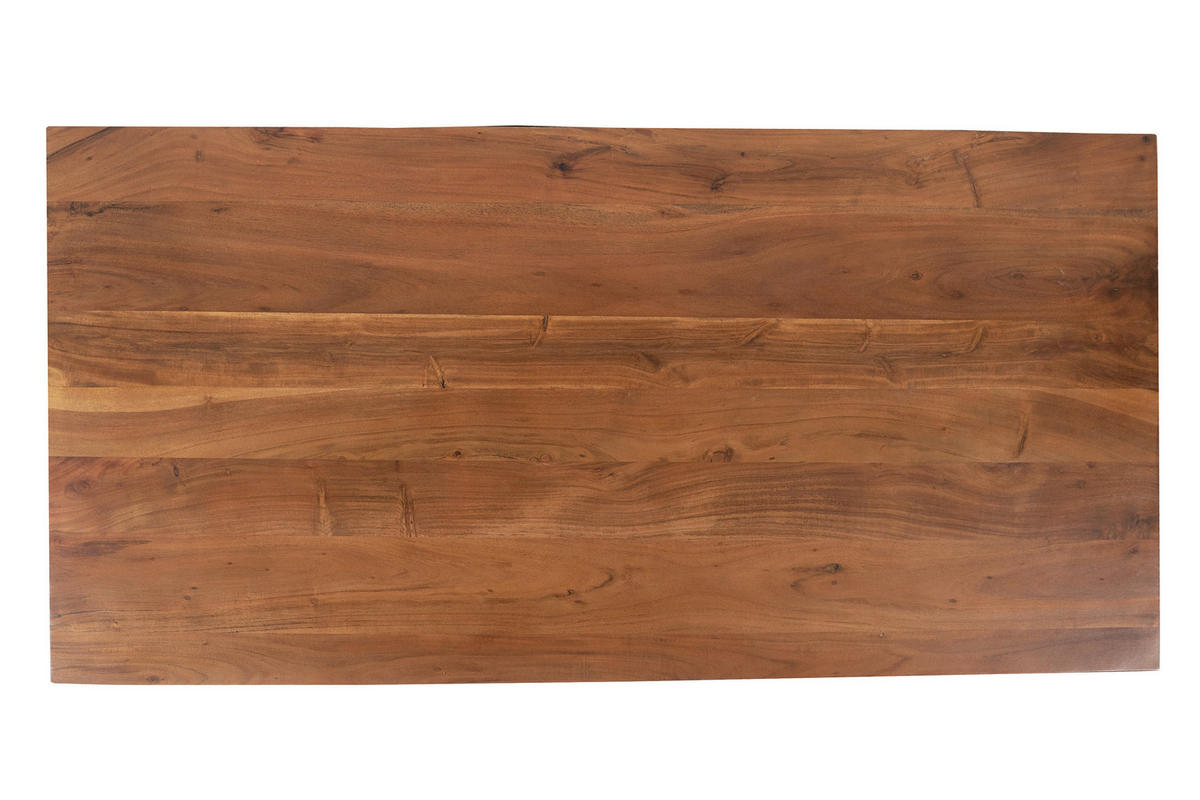 ESSTISCH RIO - Klar/Schwarz, Holz/Metall (100/200/77cm) - SAM