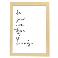 POSTER Inspirierende Kunst – Beauty A3 Rahmen Aus Hellem Holz - Beige, Papier (29.7/5/42cm) - Nacnic