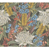 VLIESTAPETE Bunt 53/1005 cm - Schwarz, Textil (53/1cm) - KUNSTLOFT