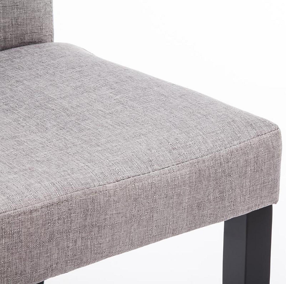 ESSZIMMERSTUHL Ines Stoff, Gestell Holz Schwarz Hellgrau - Schwarz/Grau, Holz/Textil (41/91/47cm) - TPFLiving