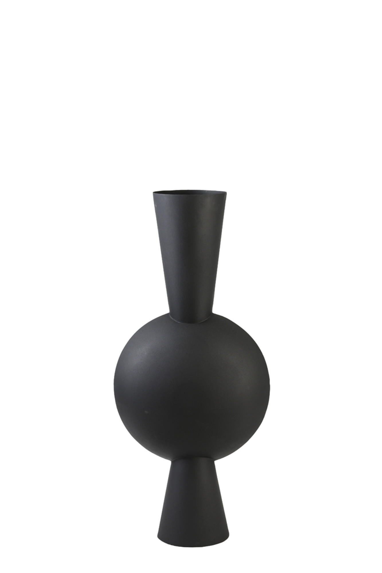 VASE Kavandu Schwarz 37,5/22/81 cm - Schwarz, Metall (79.5cm) - Light & Living