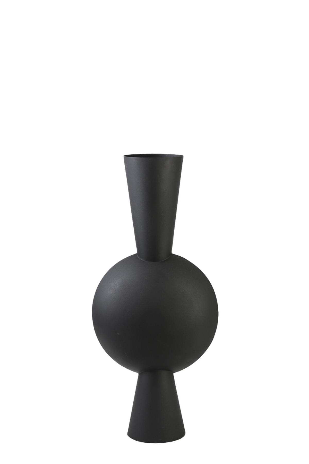 VASE Kavandu Schwarz 37,5/22/81 cm - Schwarz, Metall (79.5cm) - Light & Living