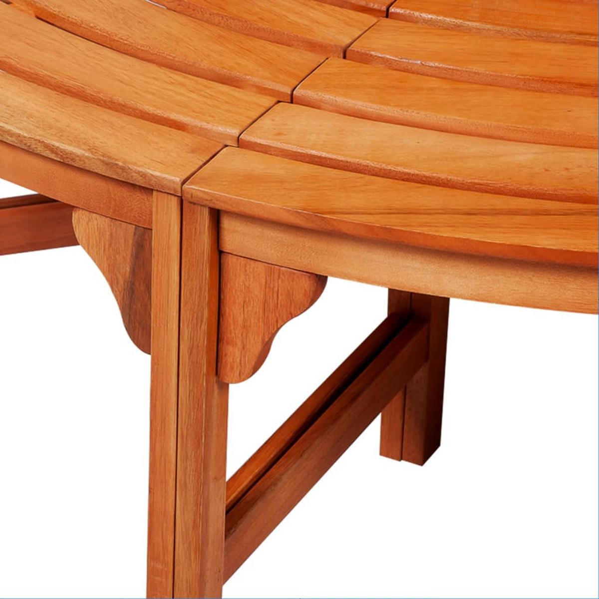 BAUMBANK Ø 160 cm Holz - Braun, Holz (160/92/160cm) - furnicato