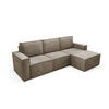 ECKSOFA Orto Hellbraun, Dreisitzer Kordecksofa linke seite - Hellbraun, Holzwerkstoff/Textil (180/142cm) - Bettso
