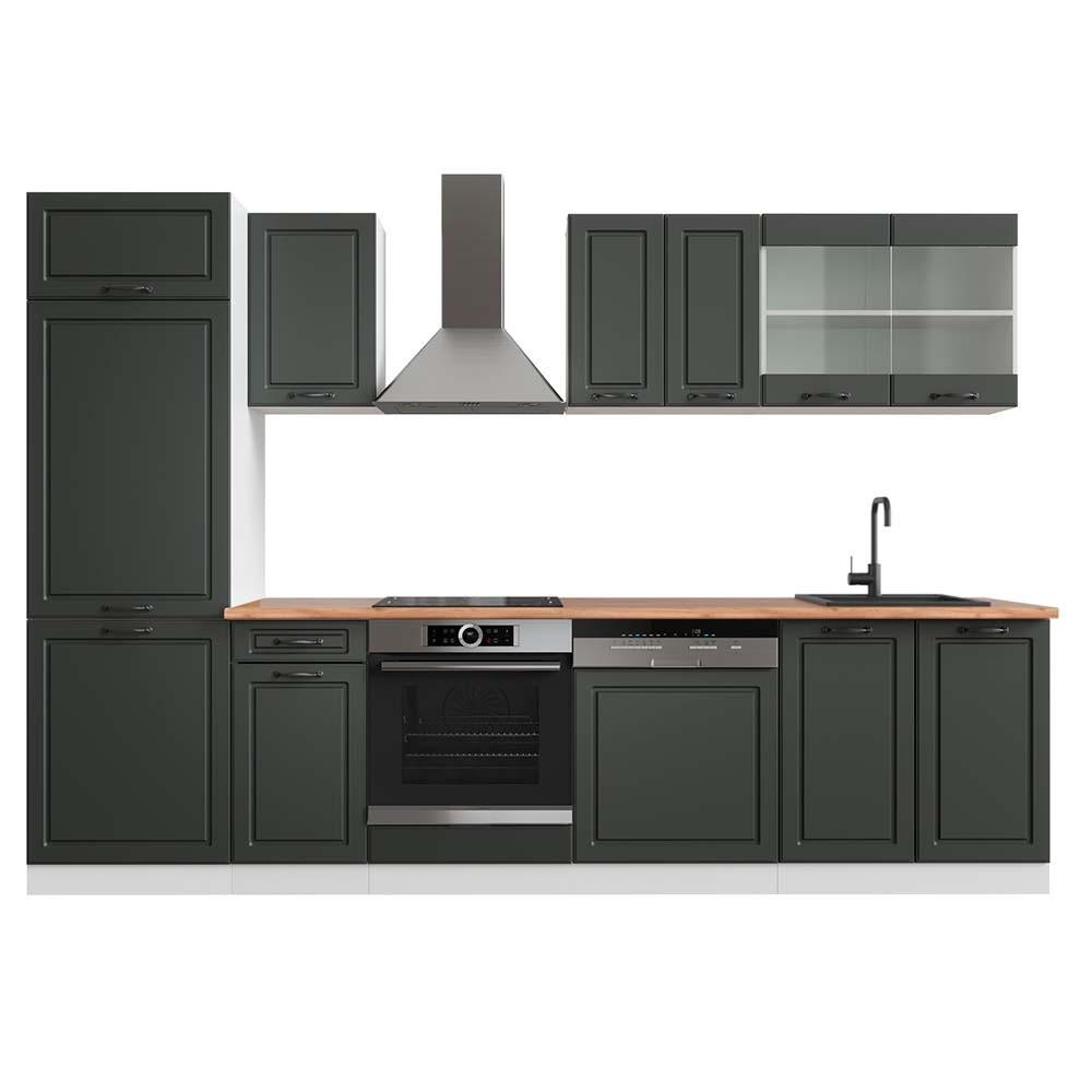KUHINJSKI BLOK R-Line Antracitna podeželska hiša/bela 300 cm , DP Hrast - bela/antracit, leseni material (300/81.6/60cm) - Vicco