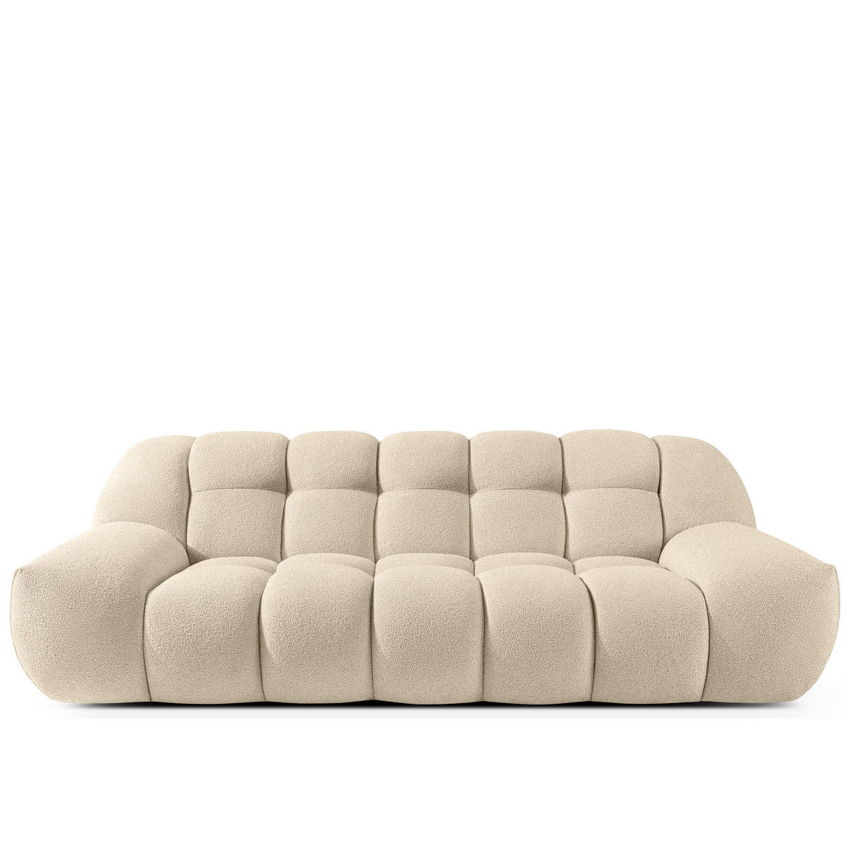 SITZGARNITUR VENA Bouclé, Hellbeige - Beige, Holz/Textil (65/38/65cm) - KONSIMO®