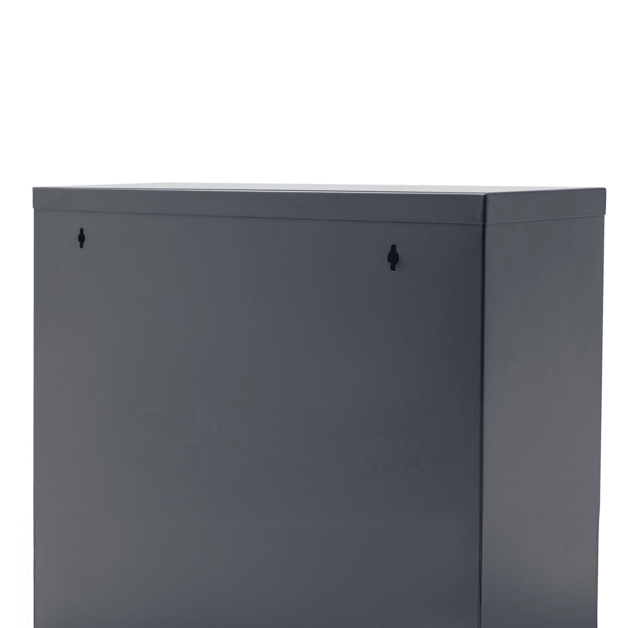 SCHUHSCHRANK schmal Metall mit Magnet 2 Klappen Anthrazit - Anthrazit, Metall (50/70/15cm) - Gowoll