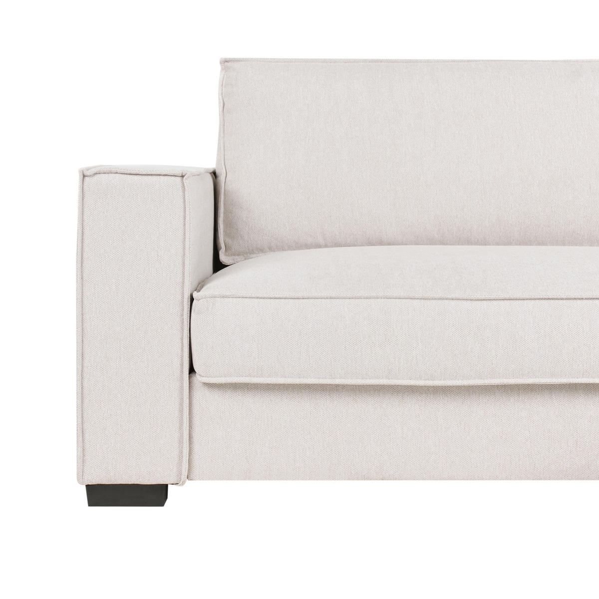 COLȚAR textil bej deschis pe partea stângă Renders - bej, material textil (257/136cm) - Beliani