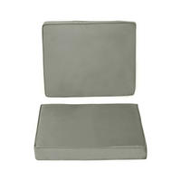 SITZKISSEN 2er-Set 56 x 52 cm - Dunkelgrau, Kunststoff (52/7/56cm) - Outsunny
