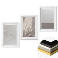 WANDBILDER 3er-Set - 20x30 cm Weißer Rahmen - Natürliche Boho-Texturen - Weiß, Kunststoff (20/30cm) - ArtPrintCave