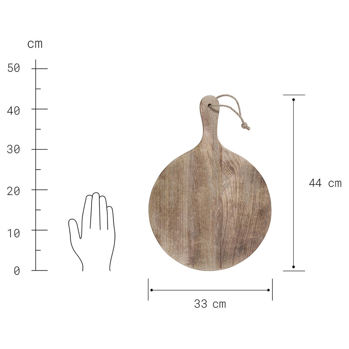 SCHNEIDEBRETT La Bodega - Braun, Holz (32/44cm) - Butlers